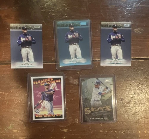 Topps Ken Griffey Jr. Stadium Club Card Lot (5) Blue 135/SS-24/BR-15 Mariners