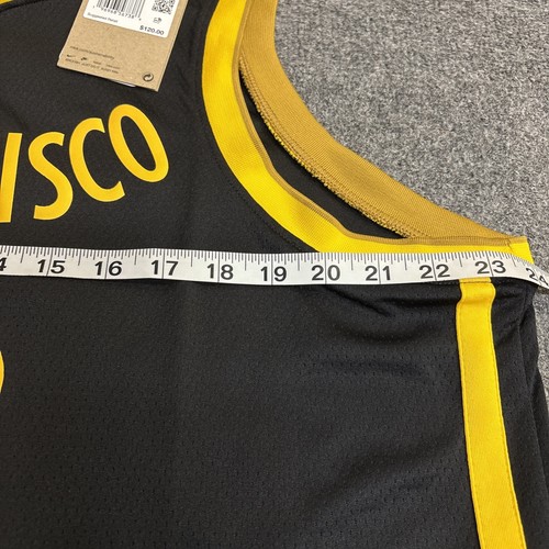 NWT Nike Golden State Warriors City Edition Jersey XL # 22 Wiggins Black Yellow - Picture 4 of 5