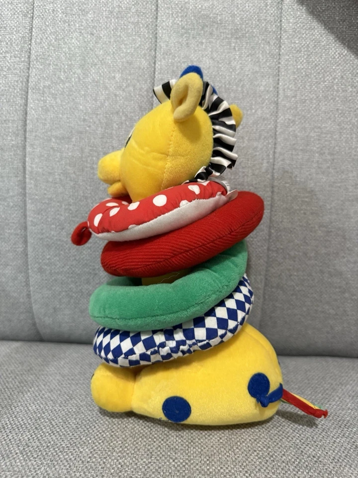 "Juguete anillo apilable jirafa de peluche Bright Starts Kids II de colección juguete sensorial 10""" Foto 2 de 4