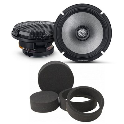 ''Alpine R2-S65 6.5'' Coaxial with RKFR65 Foam Fast Ring Speaker Enhancement Kit''