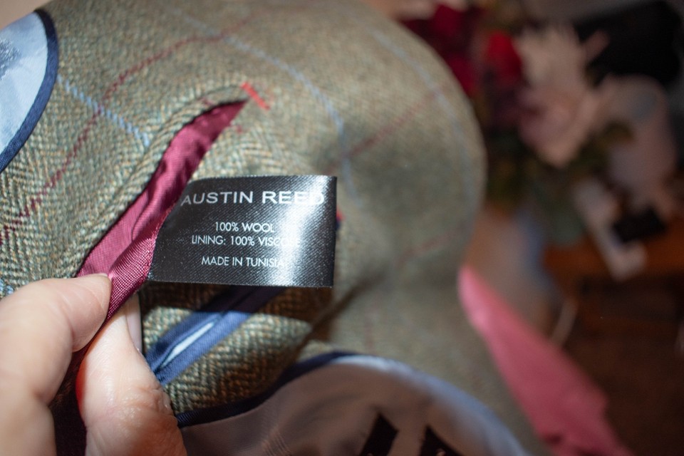 Austin Reed Country Gentleman Jacket Khaki Check British Wool Size 42S ...