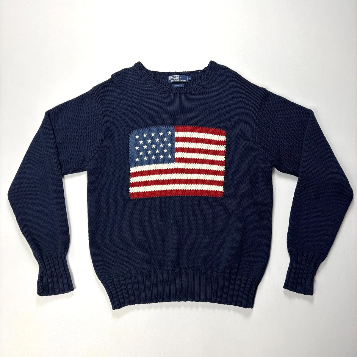 専用　　vintage Ralph Lauren cotton  knit Vintage Ralph Lauren Red Cable Knit Sweater - Size L - 100% Cotton