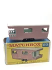 MATCHBOX TRAILER CARAVAN #23 PINK COLOR LESNEY ENGLAND  DIECAST WITH BOX