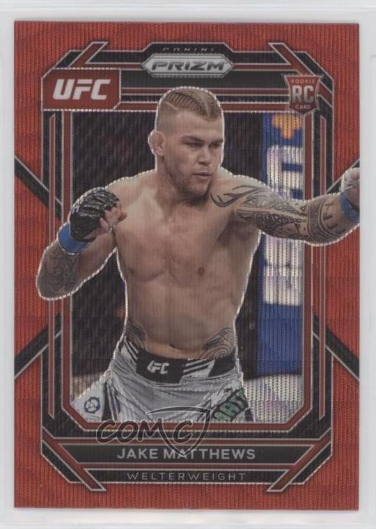 2023 Panini Prizm UFC Ruby Wave Prizm Jake Matthews #109 1u6