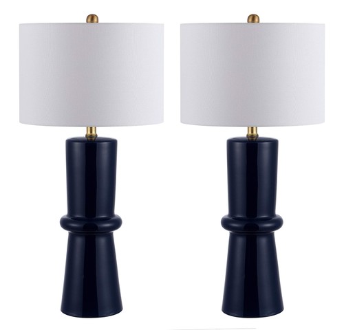 Lighting Collection Ellaria Modern Navy Blue Ceramic 31-inch Bedroom Living R... - Picture 4 of 7