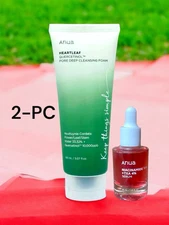 2-pc Set ANUA Heartleaf Korean Skin Care Cleansing Foam 150ml Original USA Stock