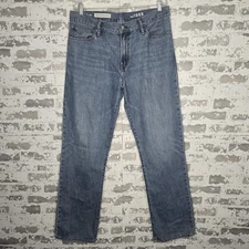 Gap 1969 Standard Mens Light Wash Zip Fly Denim Blue Jeans 2013 Model Size 35x34