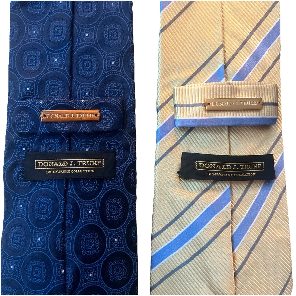 Lote de 4 corbatas de seda Donald J Trump barra de oro colección exclusiva Foto 3 de 4