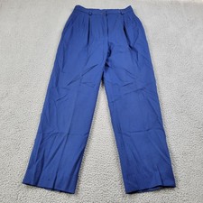 Pendleton Wool Dress Pants Womens 10 VTG Blue Pleated meas 28x30