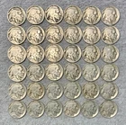 Old U.S. coins lot of 36 Buffalo Nickels mixed From 1914 P To 1937 D - P/D/S