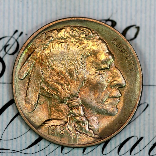 * 1916-P * PRISTINE+ GEM BU MS BUFFALO NICKEL * FROM ORIGINAL COLLECTION