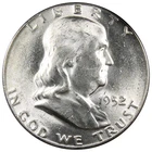 1952-P Franklin Half Dollar BU+ Brilliantly Uncirculated 50C A2734