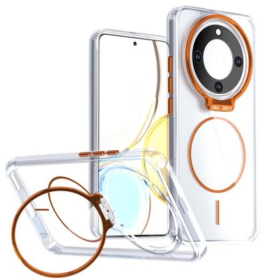 For Honor X9d Hybrid Armor Lens Stand Wireless Charging Clear Acrylic Case Cover