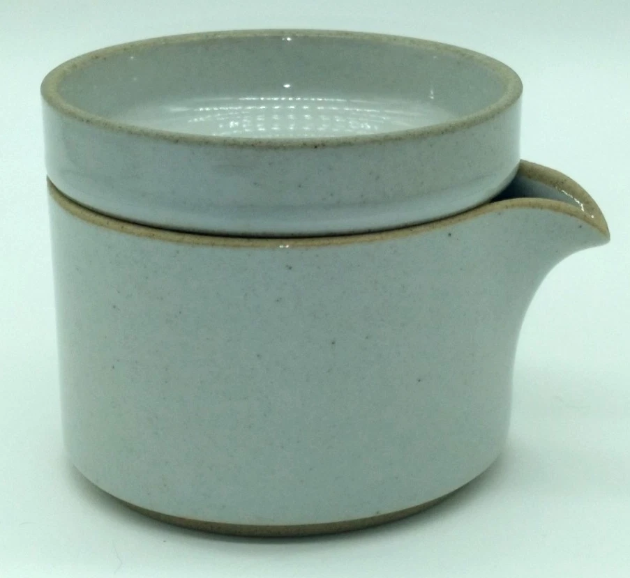 Jarra de leche gris brillante Hasami porcelana Japón con tapa Foto 4 de 4
