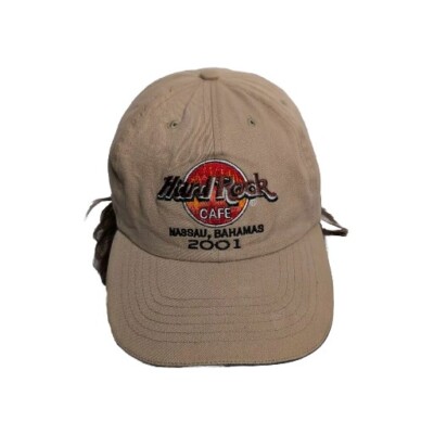Hard Rock Cafe Nassau Bahamas 2001 Strapback Hut Love All Serve All Beige