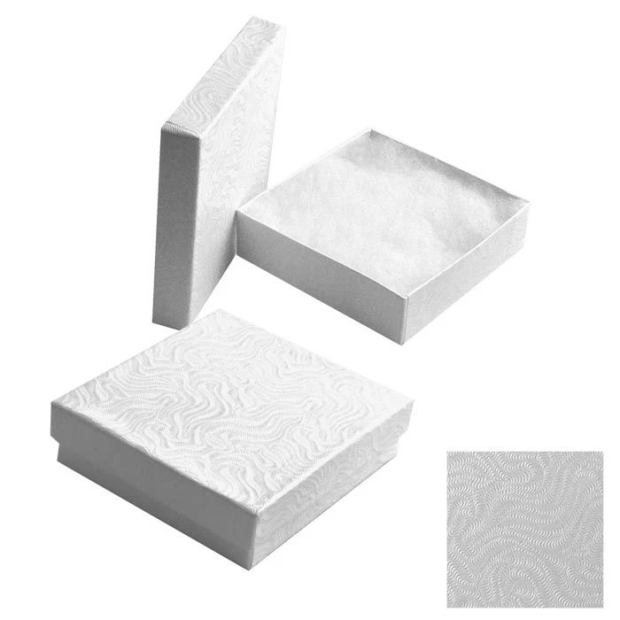 3.5" x 3.5" x 1" Cotton Filled Jewelry Display Packaging Boxes ~ 100, 200, 500 - Image 4 of 4