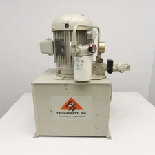 Tec-Hackett F-2057-A 10 Gallon 5Hp Hydraulic Power Unit 3.9GPM 3000PSI 230/460V