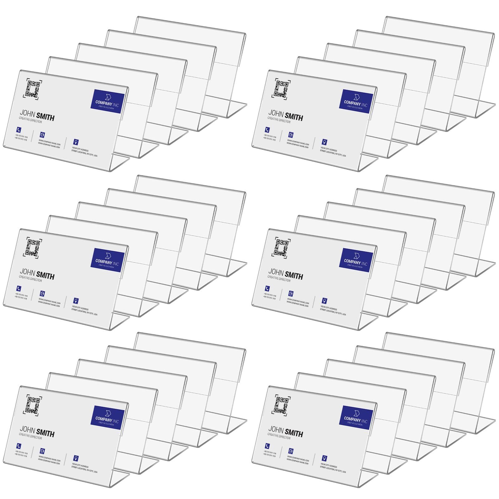 30 PCS Small Acrylic Sign Holder, Mini Clear Sign Display Holder for Retail, ...