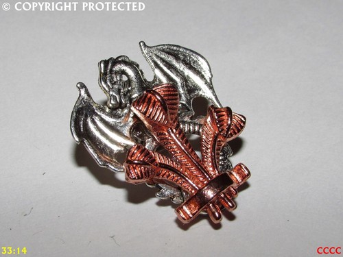 steampunk brooch badge pin prince of wales feathers dragon welsh cymru #UN28 - Picture 3 of 4