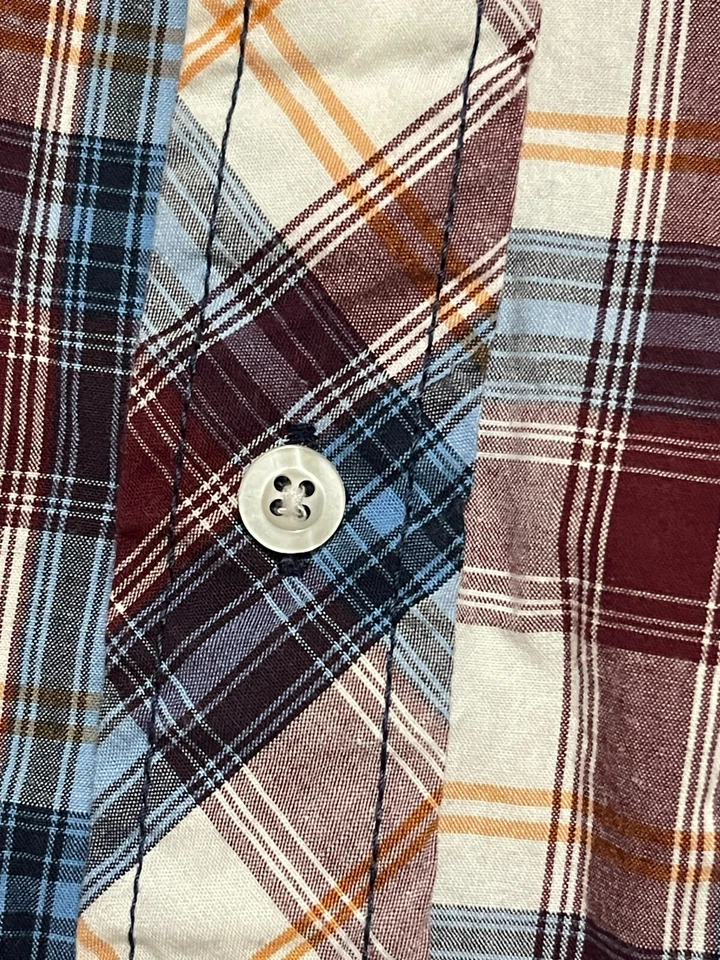 Eighty Eight Shirt, Men's Size XL, Blue White Red, Plaid, Button Up, Long Sleeve - Image 3 of 4