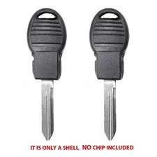 (2 Pack) AKS Keys Transponder Key Shell Case POD Y170-PT for Chrysler