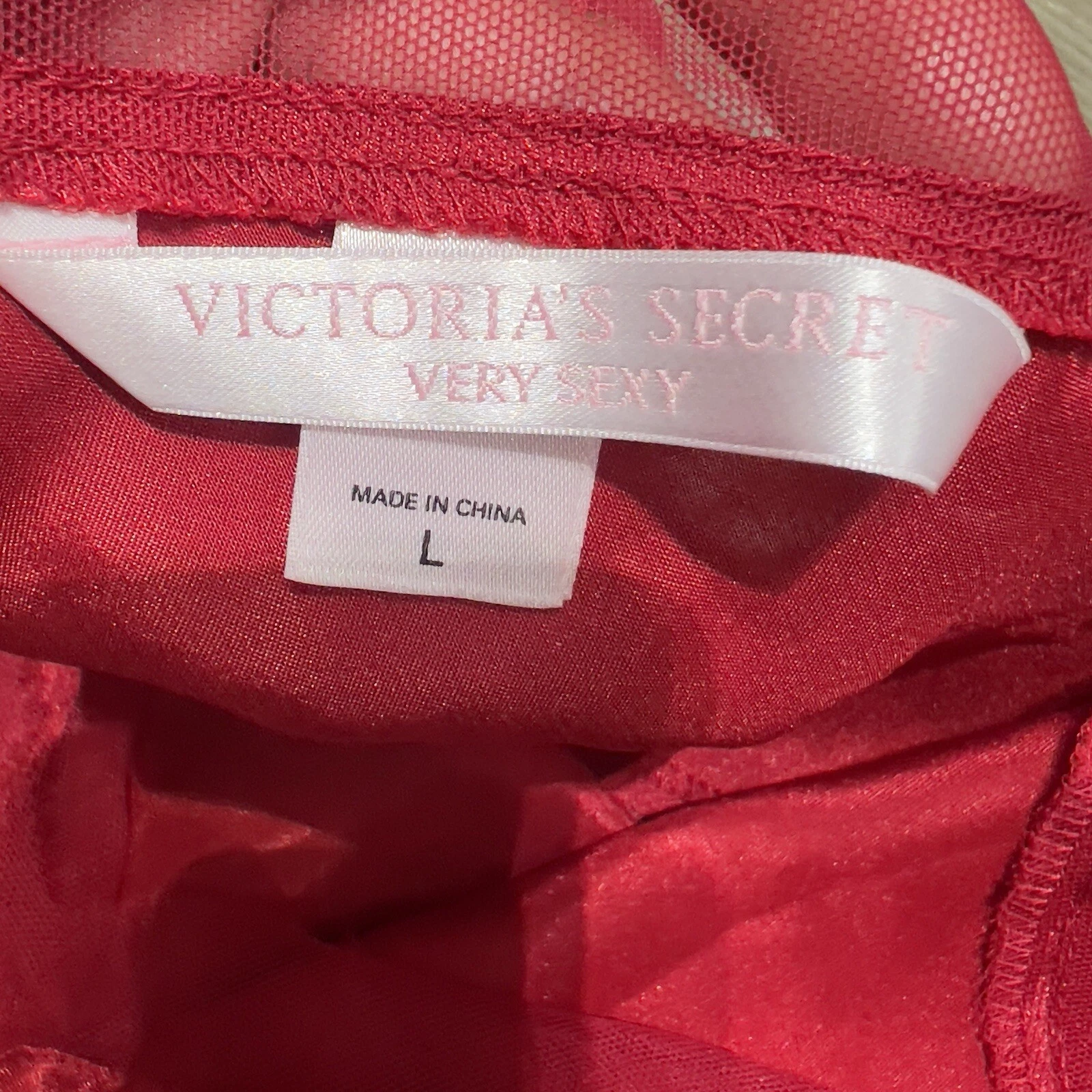 VALENTINO Abito lungo rosso slip Victoria’s Secret molto sexy effetto raso seta taglia large