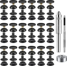 40 Pieces 15MM Snap Fastener Kit Tool Snap Button Kit Snaps for Leather Leather