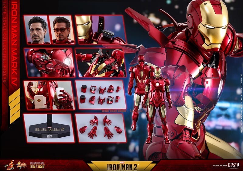 Hot Toys MMS461-D21 Iron Man 2 1/6 Iron Man Mark IV Action Figure