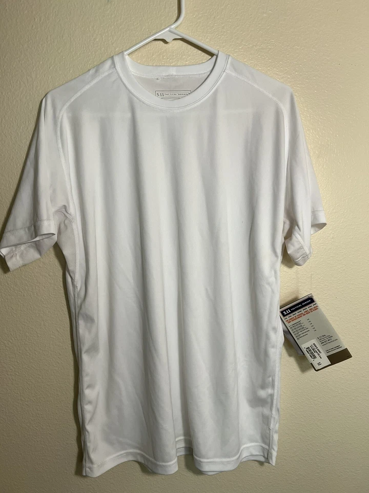 5.11 Tactical Men's Loose Fit Crew Short Sleeve Shirt Style 40007 White MEDIUM M - Image 2 of 4