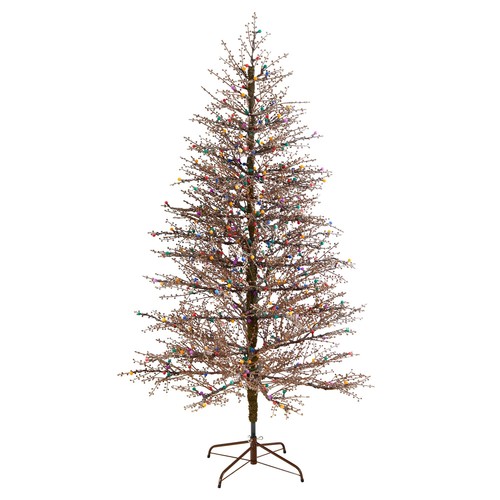 Nearly Natural 7ft. Frosted Berry Twig Artificial Christmas Tree with 450 - Picture 3 of 8