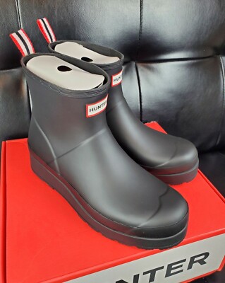 Hunter Short Women's Boot Black Sz11W Brand NIB  Sherpa Lined