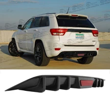 Rear Diffuser Lower Bumper 6-Fins Splitter Chin Lip For Jeep Grand Cherokee SRT