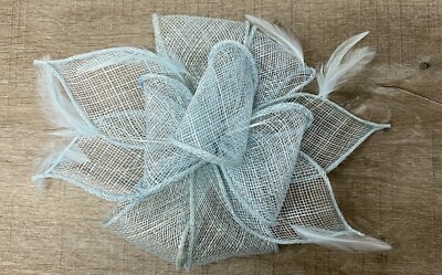 Duck Egg Blue Fascinator Ladies Feather 