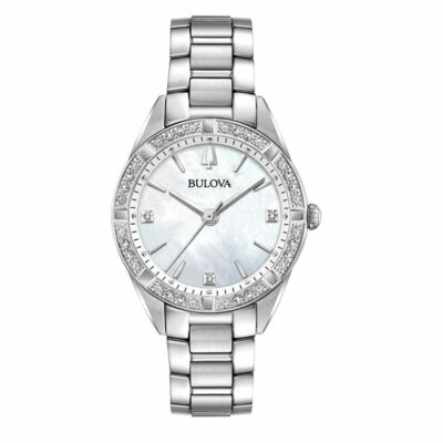 BULOVA LADIES Wristwatch 96L116 NIB CRYSTAL COLLECTION Analog Needs New Battery