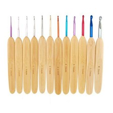 JubileeYarn 12pc Steel Bamboo Crochet Hook Sets