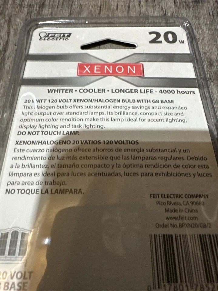 Xenon Bulbs G8 Bi-Pin Base 120V 20-Watt Whiter Cooler Longer Life 4000 Hours - Image 4 of 4