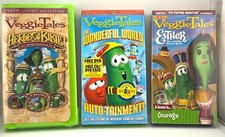 Lot of 3 VTG VeggieTales VHS Movies Tapes New Sealed HTF  SEE DESCRIPTION 
