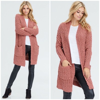 long cardigan with buttons and pockets