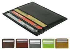 Mens Slim Leather Wallet Card Holder Front Pocket Wallet Credit ID Pocket Thin
