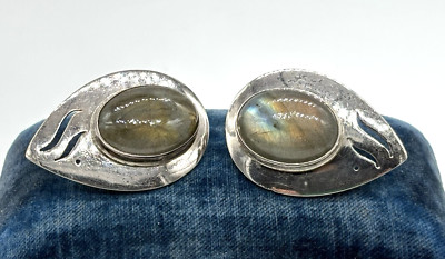 David Lee & Sassi LaMuth Labradorite Sterling Silver Pierced Teardrop Earrings