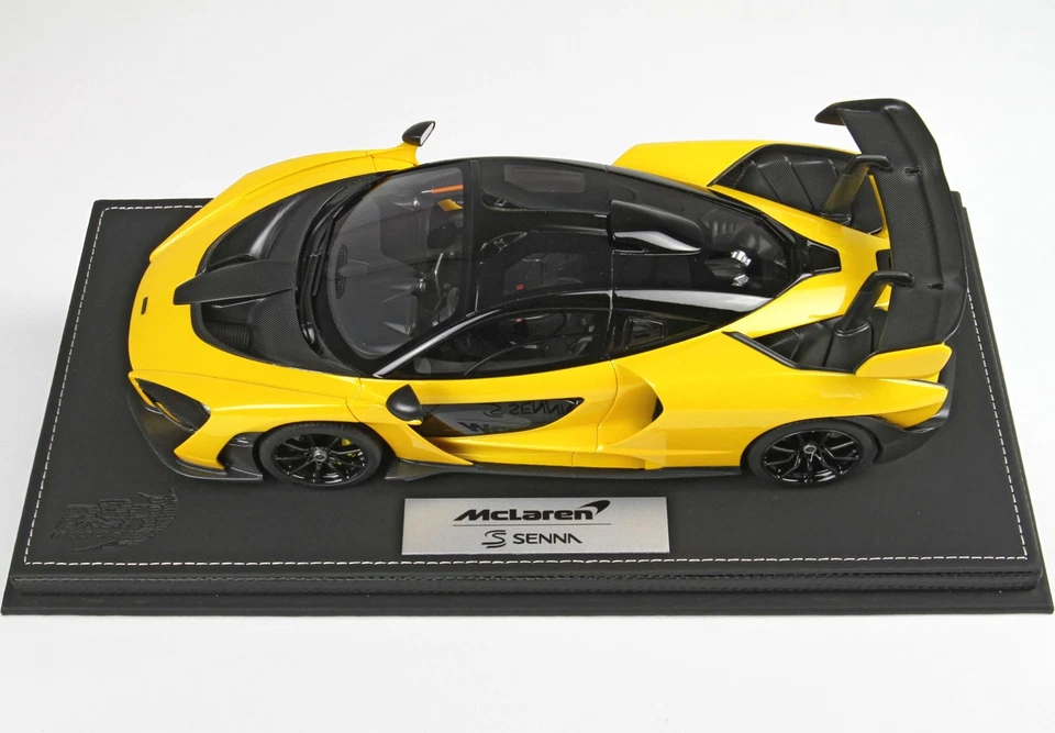 Senna -McLaren - Volcano Yellow black interior - 1/18 - BBR - Image 3 of 4