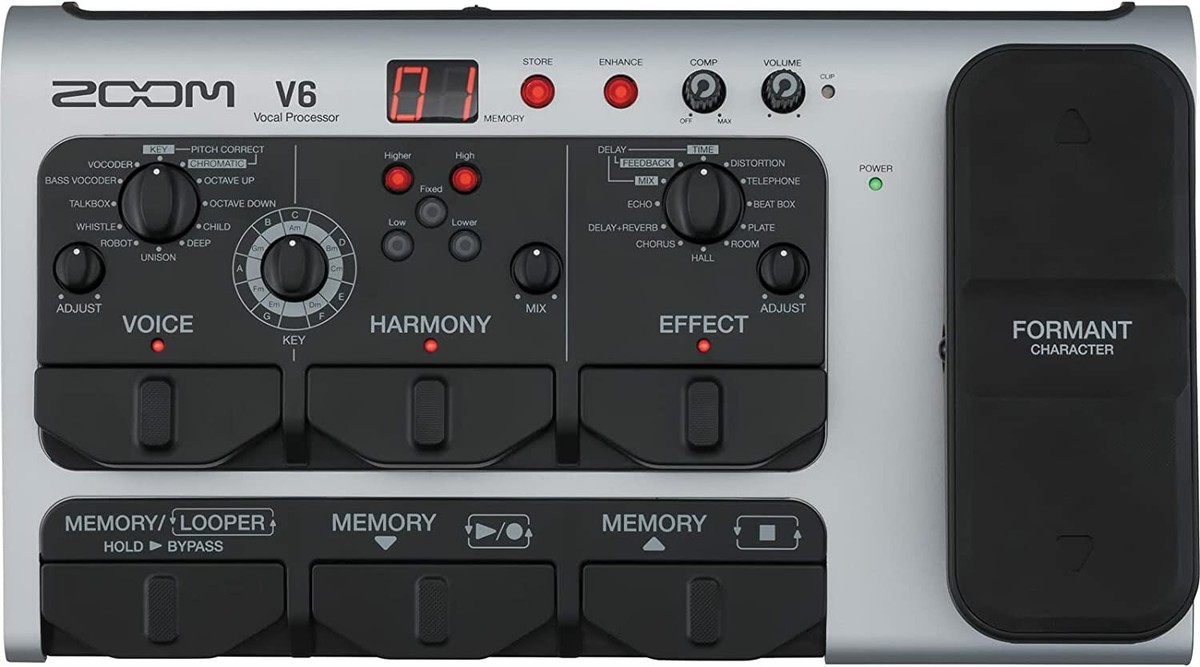 ZOOM V6-SP Vocal Processor Looper Formant Octave Pitch Correct