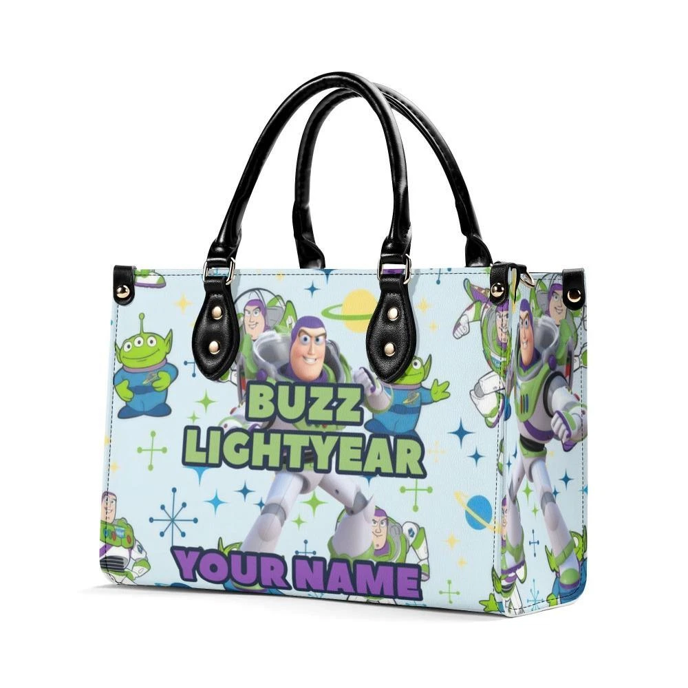 Personalized Buzz Lightyear Luxury Women PU Leather Handbag, Natural Material,