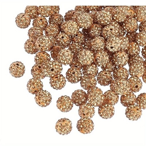 1Set 100Pcs Polymer Clay Rhinestone Beads Pave Disco Ball Beads