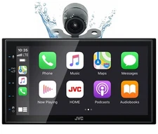 JVC KW-M560BT 2-DIN Car Stereo, Apple CarPlay/Android Auto, SXM, w Backup Camera