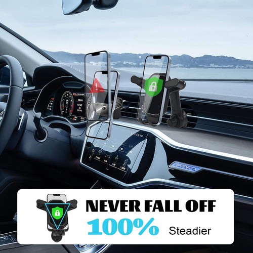 Car Air Vent Cell Phones Holder Mount for iPhone Samsung Auto Mobile Phone Stand - Picture 3 of 13