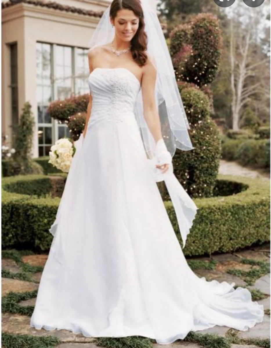 Chiffon A-line Wedding Dress with Side Draping DAVID'S BRIDAL