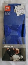 Nike Pro Line Aerobic Socks Royal Blue Shoe Size 4-10 Sock Size 9-11 NOS