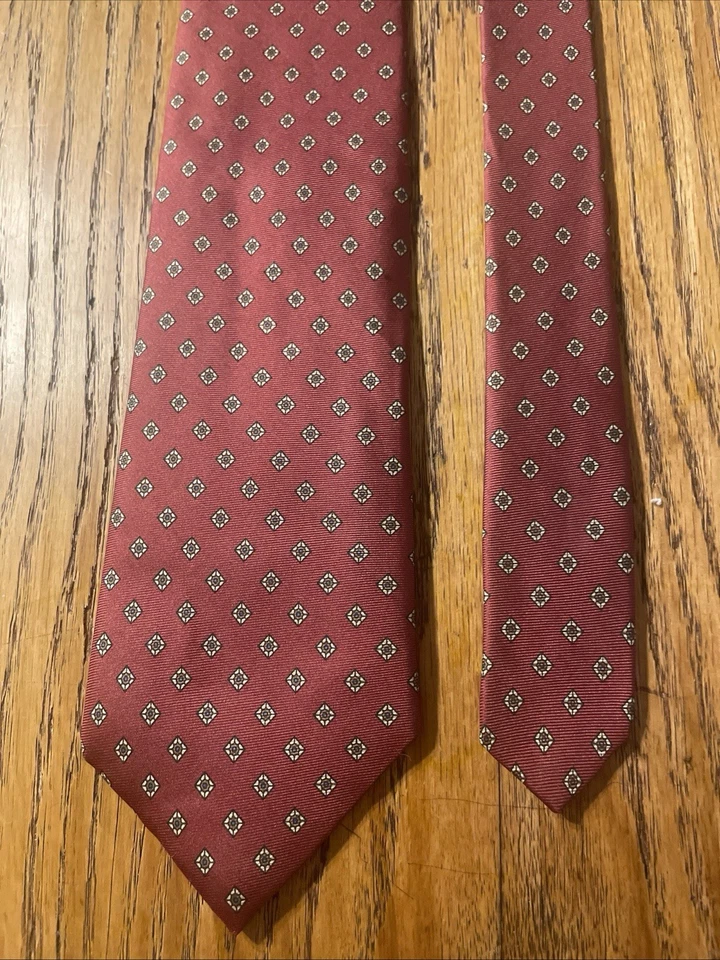 Corbata vintage usada en excelente estado Dean’s Silk Foulard hecha en EE. UU. para hombre Foto 4 de 4
