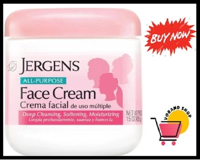 (Paquete de 2) Crema facial multiusos Jergens, crema hidratante de limpieza profunda, loción para Foto 2 de 4